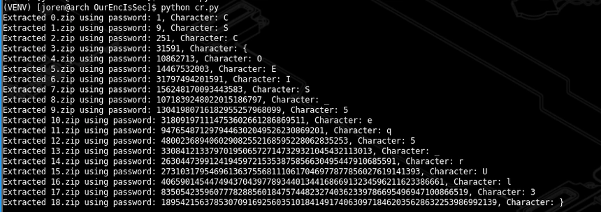 OurEncIsSec being cracked alter-text