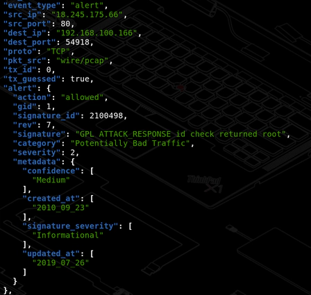 Suricata flagging the test traffic alter-text